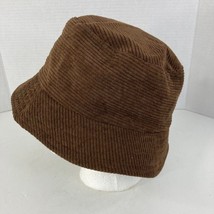 Marcus Adler New York Bucket Hat One Size Chocolate Brown Corduroy - £11.67 GBP