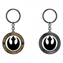 Star Wars Black Squadron Spinner Rebel Logo Metal Keychain, 2016 NEW UNUSED - £7.65 GBP