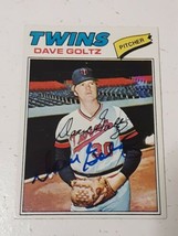 Dave Goltz Minnesota Twins 1977 Topps Autograph Card #321 READ DESCRIPTION - £3.82 GBP