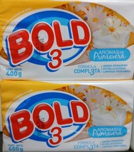 4X BOLD 3 LAUNDRY SOAP BARS ( JABON LAVANDERIA EN BARRA ) 4 DE 400g - FR... - $25.73