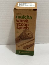 NEW BambooWorx Authentic Matcha Tea Set Matcha Whisk Traditional Scoop Tea Spoon - $8.42