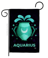 Aquarius Garden Flag Zodiac 13 X18.5 Double-Sided House Banner - $19.97