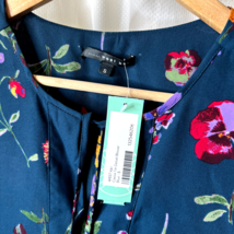 Nwt New West Kei Womens Cassia Tie Detail Floral Shirt Top Blouse Sz S Small - £14.97 GBP