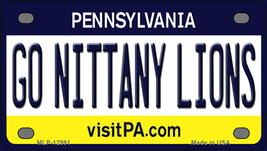 Go Nittany Lions Pennsylvania Novelty Mini Metal License Plate Tag - £11.95 GBP