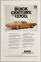 1972 Print Ad The 1973 Buick Century 2-Door with AccuDrive &amp; Front Disc Brakes - £13.00 GBP