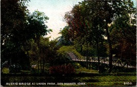 Des Moines Iowa(IA) Rustic Bridge Union Park DB UNP 1907-1915  Antique Postcard - £5.90 GBP
