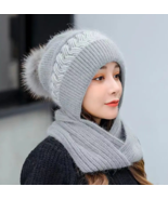 Winter Hat & Scarf Set for Women – Thick Knitted Beanie & Cozy Scarf - $14.87