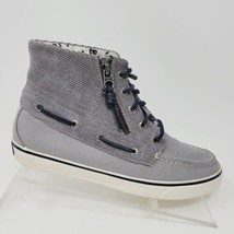 Sperry Womens Top-Sider Sneakers Sz 8 M Shoes High Tops Gray Canvas - £23.21 GBP