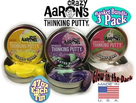 Crazy Aaron&#39;s Thinking Putty Mini Tins &quot;Easter Bloom&quot; Hypercolor, &quot;Bunny Ears&quot; G - £24.95 GBP