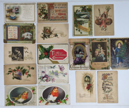 17 Antique Christmas Postcards Early 1900&#39;s - £21.28 GBP
