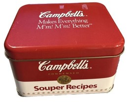 Campbell Soup Tin Souper Recipes Box With Recipes - Collectable Advertising - £9.70 GBP
