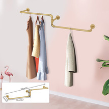 Garment Rack Metal Clothes Towel Hanger Bar Industrial Pipe Clothes Orga... - $47.99