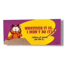 Vintage Garfield Poster 9&quot;x4&quot; Office Classroom Motivational Humor Jim Davis (s)  - £11.72 GBP