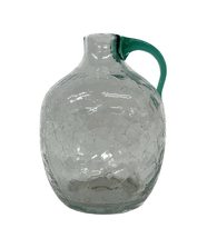 Compatible with Antique BLENKO Crackle Handblown Art Glass Green Handled Bottle  - £56.26 GBP