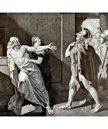 Demosthenes Slain By Macedonians 1913 Plate Print 2 Page History DWAA15 - $49.99