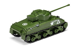 Skill 1 Model Kit Sherman Firefly Tank &quot;British Army&quot; Snap Together Painted Plas - $51.94