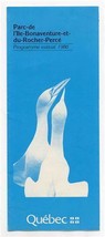 Bonaventure Island and Perce Rock Park Brochure Quebec Bird Identification 1986 - £13.95 GBP