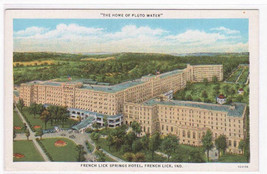 French Lick Springs Hotel French Lick Indiana 1940s postcard - £4.74 GBP