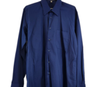Giorgio Armani Mens Size 39 15 1/2 Dress Shirt Royal Blue Long Sleeve Co... - $48.37
