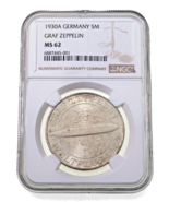 1930 Germany 5 Mark Graf Zeppelin Flight Graded by NGC as MS-62, KM 68 - $644.44 CAD