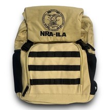 NRA Tactical Backpack Range Hunting Bag KHAKI 5 Compartments 17&quot;x 14&quot; - £27.12 GBP