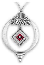 48585 University of Georgia Bulldogs Bulb Ornament with Rhinestones - £13.44 GBP