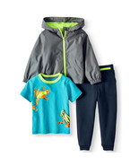 Wonder Nation T-Shirt, Jogger Pants, &amp; Lightweight Hooded Raincoat, 3pc ... - €24,71 EUR