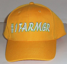 NEW!  MENS #1 FARMER YELLOW  NOVELTY BASEBALL CAP / HAT - £14.85 GBP