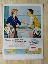 Vintage 1951 TWA Trans World Airlines Full Page Original Ad - 921 - $6.64
