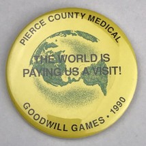 Pierce County Medical Goodwill Games 1990 Pin Button Vintage - $9.89