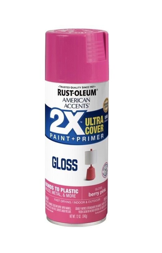 Primary image for Rust-Oleum American Accents Spray Paint, Gloss Berry Pink, 12 Oz.
