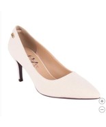 Gloria Vanderbilt Womens Shoes Cream Heels Pump Pointed Toe Logo 3&quot; - $54.99
