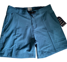 Trunks Surf &amp; Swim Co Men Multi Purpose Short 6.5 in XXL Stretch Jacquard Teal - £13.22 GBP