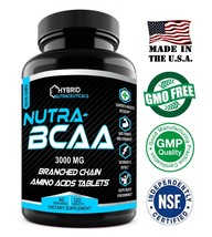 Nutra BCAAs Amino Acids, 3000mg Sugar Free Pre Workout without Ceatine, Non-G... - £16.35 GBP