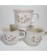 VTG CHANTILLY Fleur De Bois JAPAN Floral Cream &amp; Pink Coffee Mugs Cottag... - $41.01 CAD