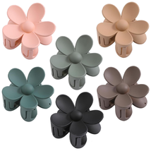 6PCS Flower Hair Clips, Matte Claw Clips for Women, Flower Clips for Thick Thin  - £10.23 GBP
