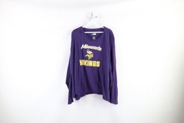 NFL Womens 4X Faded Spell Out Minnesota Vikings Football Long Sleeve T-Shirt - £23.35 GBP