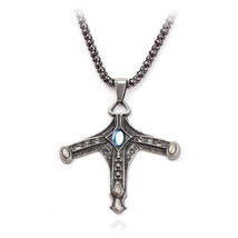 Mens Bloodborne Sword Hunter Badge Pendant Necklace Punk Rock Biker Jewelry 24&quot; - £7.07 GBP