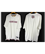 Texas A&amp;M Aggies Jersey Shirt Size XXL 2XL Mens White Dri Fit Baseball F... - £44.26 GBP