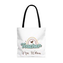 Personalised Tote Bag, Teacher Tote bag, Rainbow, Green, 3 Sizes Available - £21.89 GBP+