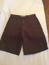 Size 30 Mossimo cargo shorts flat front brown inseam 11 inch mens - £16.50 GBP