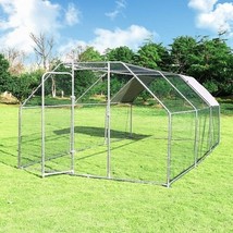 9.5 x 12.5 Feet Large Walk In Chicken Coop Run House - Color: Silver - $739.91 CAD