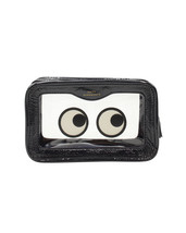 Anya Hindmarch Eyes Rainy Day Make-Up Bag In Leather Women Blue One Size - £154.88 GBP