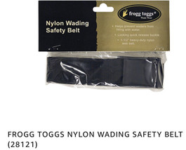 Frogg Toggs Ui 28121 Wading Safety BELT-BLACK Nylon GEAR-WADE Wear Fly Fishing - £9.19 GBP