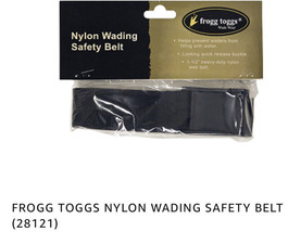 Frogg Toggs Ui 28121 Wading Safety BELT-BLACK Nylon GEAR-WADE Wear Fly Fishing - £9.31 GBP