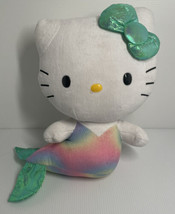TY Sanrio Hello Kitty Mermaid Plush 12 In Stuffed Animal Green Bow &amp; Tail - £9.02 GBP