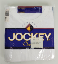 Vtg NIP 2 Pack Jockey Mens White Cotton T-Shirts Big Man Crew Neck 2000 XXL - £23.71 GBP