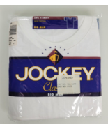 Vtg NIP 2 Pack Jockey Mens White Cotton T-Shirts Big Man Crew Neck 2000 XXL - $29.70