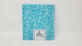 #101 Imported Fabric Fat Quarter 100% Cotton - New - Teal Floral - £3.67 GBP