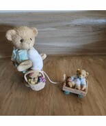 Cherished Teddies Mick 2003 Members Only Figurine Pulling Wagon  CT0032 - $8.99